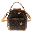 LOUIS VUITTON(ルイヴィトン) モノグラム ノエ カーゴ レザー2WAYバケットバッグ ショルダーバッグ ブラウン M14017【中古】【程度A】【...