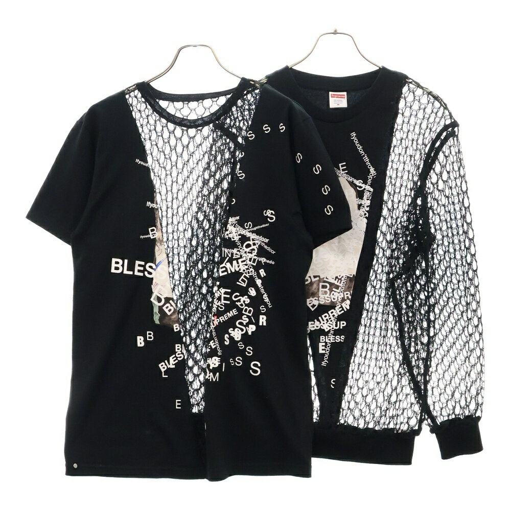 SUPREME(シュプリーム) サイズ:M ×BLESS ブレス メッシュ切替 コットンクルーネック半袖Tシャツ 2枚セット ブラック【新古品/中古】【程度S】...