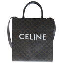 CELINE(セリーヌ) サイズ:ミディアム トリオンフ バーティカルカバ ミディアム 2WAY ショルダーバッグ トートバッグ ブラウン【中古】【程度B】【カ...