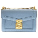 miumiu(ミュウミュウ) チェーンショルダーバッグ ライトブルー レザー 5BD083 ゴールド金具【中古】【程度B】【カラーブルー】【オンライン限定商品】