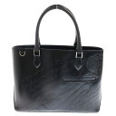 Berluti(ベルルッティ) カリグラフィ トゥジュール トートバッグ ブラック レザー ジャイアントスクリット ハンドバッグ【新古品/中古】【程度S】【カラ...