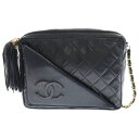 CHANEL(シャネル) マトラッセ ココマーク フリンジ チェーンショルダーバッグ レディース ブラック【中古】【程度B】【カラーブラック】【取扱店舗BRING京都河原町店】