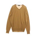 JOHN SMEDLEY(ジョンスメドレー) サイズ:M ハイゲージ Vネック ニット キャメル【中古】【程度B】【カラーブラウン】【オンライン限定商品】