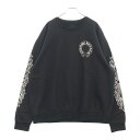 CHROME HEARTS(クロムハーツ) サイズ:L Horseshoe L/S Sweatshirt ホースシュープリント 袖フローラル スウェット ブラッ...