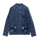 【sale対象】LOUIS VUITTON(ルイヴィトン) サイズ:34 22AW L/S Pajama Shirt W/Pocket モノグラム フロントポケット シルク長袖パジャマシャツ ネイビー/ブルー レディース RW222W PR0 FNBL50【新古品/中古】【程度S】【カラーネイビー】【取扱店舗BRING心斎橋店】(4)