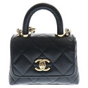 CHANEL(シャネル) マトラッセ ココマーク キャビアスキン 2WAY トップハンドル チェーンショルダーバッグ ブラック【中古】【程度B】【カラーブラック...