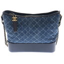 CHANEL(シャネル) ココマーク ガブリエル デニム ダブルチェーンショルダーバッグ インディゴ【中古】【程度B】【カラーブルー】【取扱店舗BRING京都河...