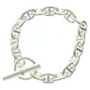 HERMES(エルメス) サイズ:PM Chaine d'Ancre PM シェーヌダンクルシルバーブレスレット 18リンク シルバー【新古品/中古】【程度S】...