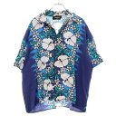 DSQUARED2(ディースクエアード) サイズ:52 18SS Aloha shirt S71DM0132 アロハシャツ ハイビスカス ブルー/ホワイト【中古】【程度B】【カラーブルー】【取扱店舗BRING梅田茶屋町店】(4)