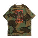 EVISEN SKATEBOARD(エビセン スケートボード) サイズ:M ロゴプリント 迷彩 カモ柄 半袖 Tシャツ カーキ【新古品/中古】【程度S】【カラー...