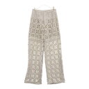 MASU(エムエーエスユー) サイズ:48 24AW FLOWER HOLE SWEAT PANTS フラワーホール スウェットパンツ グレー MPFW-PT1624【中古】【程度B】【カラーグレー】【オンライン限定商品】