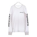 CHROME HEARTS(クロムハーツ) サイズ:L Thermal L S アームロゴプリントサーマル長袖カットソー ホワイト【新古品/中古】【程度S】【カ...
