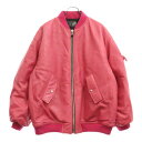 PRADA(プラダ) サイズ:S オーバーサイズ ナッパレザーボンバージャケット ピンク UPS557【新古品/中古】【程度S】【カラーピンク】【オンライン限定...