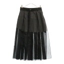 Sacai(サカイ) サイズ:1 Chalk Stripe Skirt チョークストライプ プリーツスカート ブラック 24-07275【中古】【程度B】【カラ...