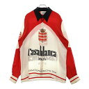 CASABLANCA(カサブランカ) サイズ:L Printed Silk Twill Shirt シルク長袖シャツ ホワイト/レッド【中古】【程度B】【カラー...