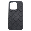 BOTTEGA VENETA(ボッテガヴェネタ) iPhone15 Pro イントレチャート ラバーケース シリコンケース ブラック【中古】【程度B】【カラーブ...