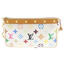 LOUIS VUITTON(ルイヴィトン) モノグラムマルチカラーアクセソワール ポシェット ポーチ ホワイト M92649【中古】【程度A】【カラーホワイト】...