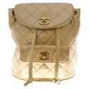 CHANEL(シャネル) デイパック マトラッセバックパック ゴールド レディース【中古】【程度B】【カラーゴールド】【取扱店舗BRING京都河原町店】