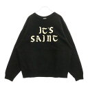 SAINT MICHAEL(セントマイケル) サイズ:L 24AW IT'S SAINT CREW SWT 両面プリント クルーネック スウェット トレーナー ブラック SM-YS1-0000-028【中古】【程度B】【カラーブラック】【取扱店舗BRING仙台店】(4)