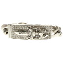 CHROME HEARTS(クロムハーツ) サイズ:11LINK 11LINK ID DAGGER P D ダガーID PAVEダイヤ シルバーブレスレット【中...