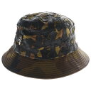 CHROME HEARTS(クロムハーツ) サイズ:M DAGGER CROSS LEATHER BUCKET HAT CROSS PACHED CAMO クロ...