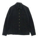 CHROME HEARTS(クロムハーツ) サイズ:S LAST BITE ラストバイト クロスボールボタン デニム カバーオール長袖シャツジャケット ブラック...