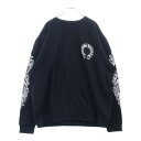 CHROME HEARTS(クロムハーツ) サイズ:XL Horseshoe L/S Sweatshirt ホースシュープリント 袖フローラル クルーネックスウ...