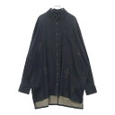 CHROME HEARTS(クロムハーツ) サイズ:S MAHAL KITA マハルキタ クロスパッチ デニム長袖シャツ インディゴ【中古】【程度A】【カラーブルー】【取扱店舗渋谷】