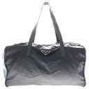 PRADA(プラダ) サイズ:31 トライアングルロゴ ファスナー切り替え ナイロン レザーミニボストンバッグ ブラック【中古】【程度B】【カラーブラック】【オ...