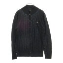 BURBERRY BLACK LABEL(バーバリー ブラックレーベル) サイズ:2 フロントロゴ刺繍スナップカーディガン BMT35-302-09 ブラック【...