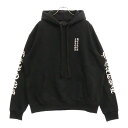 CHROME HEARTS(クロムハーツ) サイズ:L SWTSHRT PLVR アームロゴプリントプルオーバーパーカー ブラック【中古】【程度A】【カラーブラ...