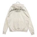 CHROME HEARTS(クロムハーツ) サイズ:L SWTSHRT HD ZIP T BAR バックアーチロゴプリント USA ジップパーカー ホワイト【中...