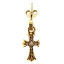 CHROME HEARTS(クロムハーツ) 22K BBY F PPRCHN P/DIA ベイビーファットクロス ドロップピアス PAVEダイヤ ゴールド BCA018【中古】【程度B】【カラーゴールド】【取扱店舗OneStyle新宿店】