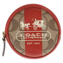 COACH(コーチ) ロゴデザイン ラウンド型 コインケース ブラウン【中古】【程度B】【カラーブラウン】【オンライン限定商品】