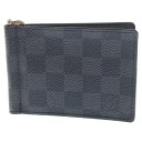 LOUIS VUITTON(ルイヴィトン) ダミエグラフィット ポルトフォイユパンス レザーカードケース マネークリップ ブラック N61000【中古】【程度B...