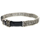CHROME HEARTS(クロムハーツ) サイズ:35 BLT ROLLER LINK レザーベルト ブラック/シルバー 35【中古】【程度A】【カラーブラッ...