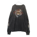 SAINT MICHAEL(セントマイケル) サイズ:XXL 25SS SAINT DISCO ML_LS TEE セント ディスコ クルーネック プリント 長袖Tシャツカットソー チャコール SM-HR8-0000-C40【中古】【程度B】【カラーブラック】【取扱店舗BRING札幌店】