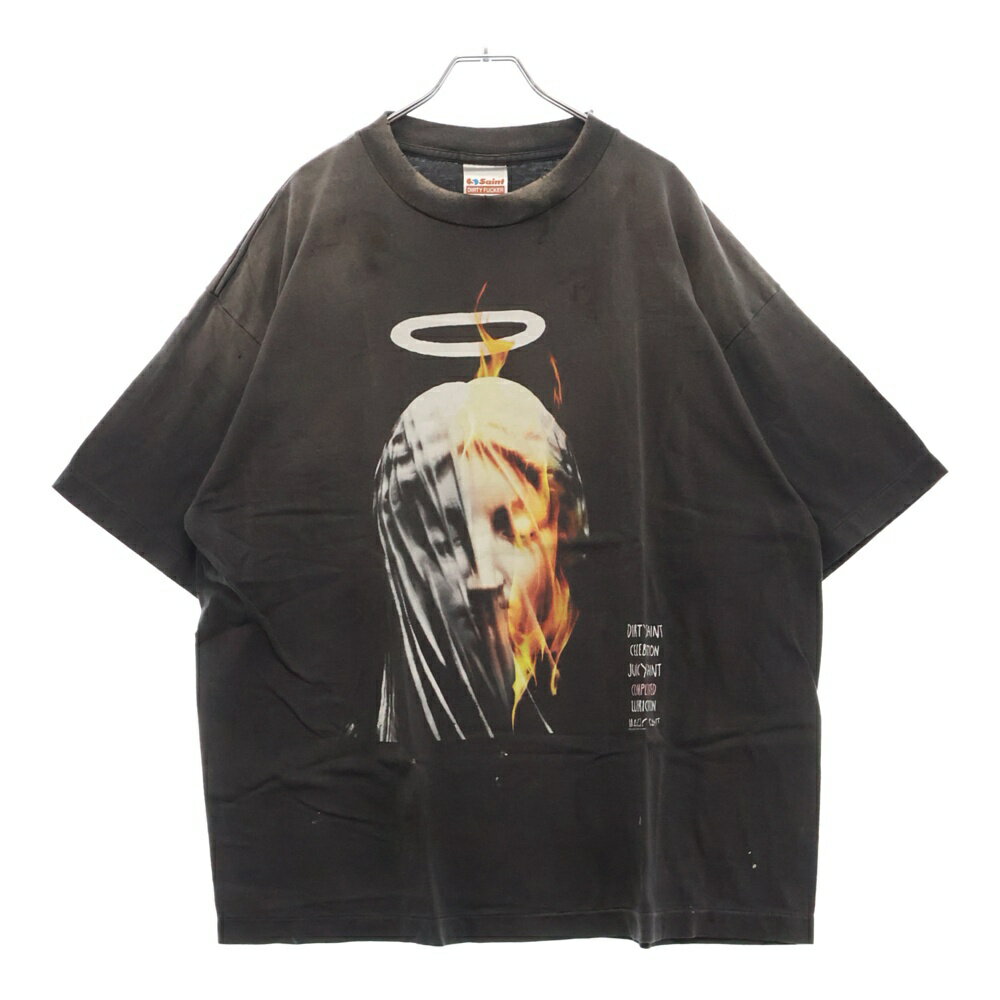 SAINT MICHAEL(セントマイケル) サイズ:XL 25SS DEVIL DADDY Tee デビルダディ ヴィンテージ加工 プリント半袖Tシャツ カットソー ブラック SM-HR8-0000-002【新古品/中古】【程度S】【カラーブラック】【取扱店舗BRING渋谷ANNEX店】のサムネイル