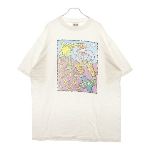 VINTAGE(ヴィンテージ) サイズ:XL TEXAS TEE テキサスプリント 半袖クルーネックTシャツカットソー ホワイト【中古】【程度C】【カラーホワイト】【オンライン限定商品】 VINTAGE(ヴィンテージ) サイズ:XL TEXAS TEE テキサスプリント 半袖クルーネックTシャツカットソー ホワイト【中古】【程度C】【カラーホワイト】【オンライン限定商品】