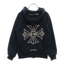 CHROME HEARTS(クロムハーツ) サイズ:S 【OLD】ダガージップ CHクロス サーマルライナー ジップアップ スウェットパーカー ブラック【中古】【程度B】【カラーブラック】【取扱店舗渋谷】