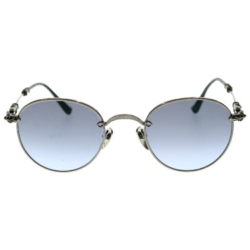 CHROME HEARTS(クロムハーツ) サイズ:49□22-145 BUBBA-A クロステンプルメタルフレームラウンド サングラス アイウェア 眼鏡 シルバー/ブラック【中古】【程度B】【カラーシルバー】【取扱店舗原宿】 CHROME HEARTS(クロムハーツ) サイズ:49□22-145 BUBBA-A クロステンプルメタルフレームラウンド サングラス アイウェア 眼鏡 シルバー/ブラック【中古】【程度B】【カラーシルバー】【取扱店舗原宿】