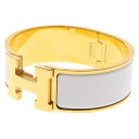 HERMES(エルメス) クリッククラックGM ホワイト×ゴールド バングル ブレスレット ゴールド金具 アクセサリー【中古】【程度B】【カラーゴールド】【取扱店舗BRING仙台店】(4)