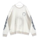 CHROME HEARTS(クロムハーツ) サイズ:XL Horseshoe Crewneck Sweatshirt ホースシュープリント 袖フローラル クルー...