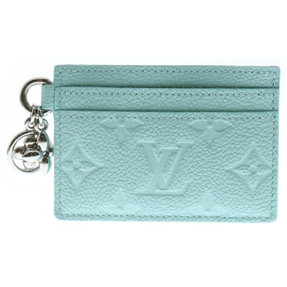 LOUIS VUITTON(ルイヴィトン) モノグラムアンプラント ポルトカルト LVチャーム ライトブルー レザー カードケース M82171 ICタイプ【中古】【程度A】【カラーブルー】【取扱店舗BRING仙台店】
