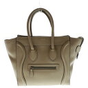 CELINE(セリーヌ) ラゲージ マイクロショッパー ハンドバッグ ベージュ カーフレザー【中古】【程度B】【カラーベージュ】【取扱店舗BRING心斎橋店】