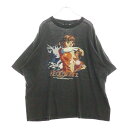 VINTAGE(ヴィンテージ) サイズ:XL 00s MEZZONFORTE TEE メゾフォルテ フロントプリント半袖Tシャツ カットソー ブラック【中古】【...