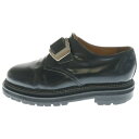 SOE(ソーイ) サイズ:1 One Buckle Plain Toe Shoes ワンバックル プレーントゥ レザー シューズ ブラック 1201-02-00...