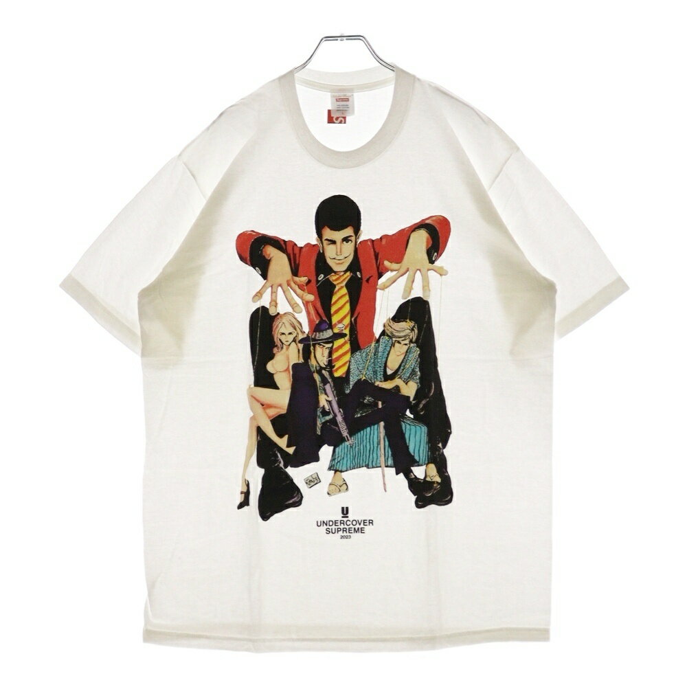 SUPREME(シュプリーム) サイズ:L 23SS ×UNDERCOVER Lupin Tee アンダーカバー ルパン三世 プリント 半袖Tシャツ カットソー ホワイト【新古品/中古】【程度S】【カラーホワイト】【取扱店舗BRING THRIFT CLOSET 湘南平塚店】のサムネイル