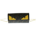 FENDI(フェンディ) FF モンスターアイズ チェーンレザーロングウォレット 長財布 ブラウン【中古】【程度A】【カラーブラウン】【取扱店舗BRING心斎橋店】(4)