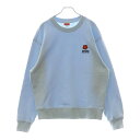 KENZO(ケンゾー) サイズ:S ワンポイント刺繍 クルーネックトレーナー スウェット ブルー FD55SW4404MF【中古】【程度B】【カラーブルー】【取...